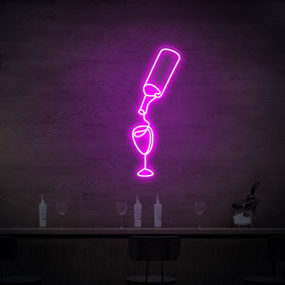 Wine In Beer Store - Wine Led Neon Sign lights USB