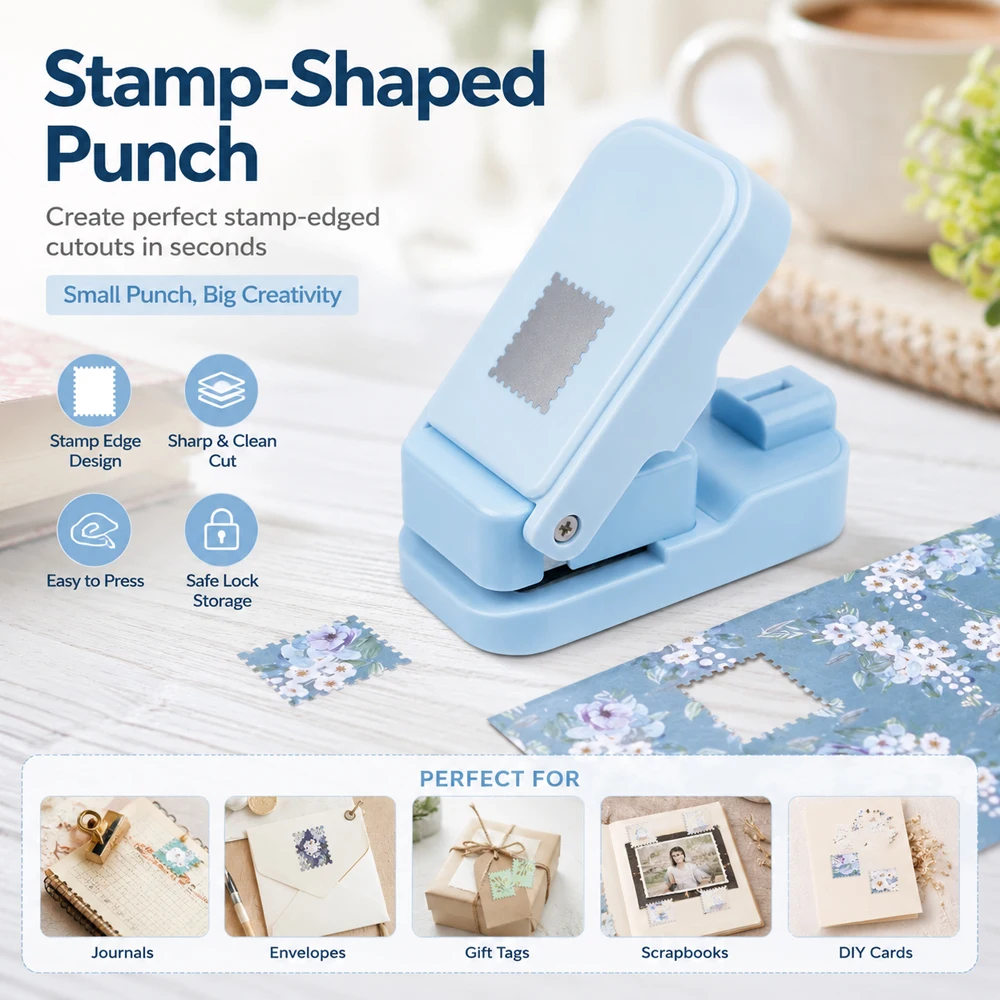 Cocktail Shaker Set - Postage Stamp Edge Paper Punch for