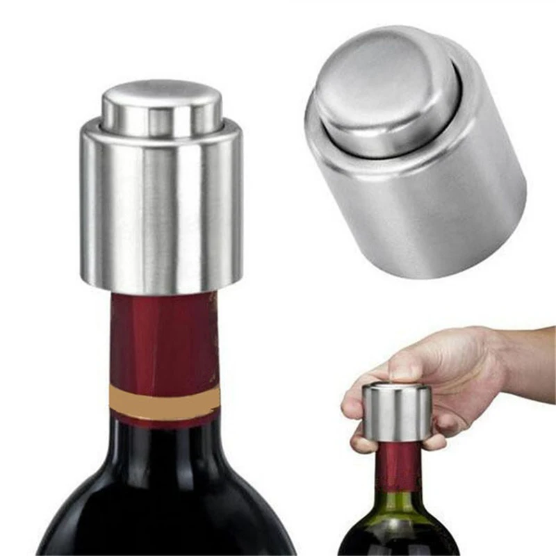 Wine Stopper Vacuum - 2PCS Stainless Steel Wine Bottle Stopper