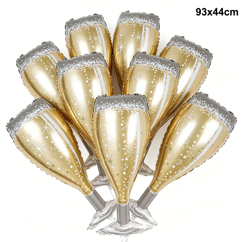 Wine Beer Whiskey Year - 5/10/30Pcs Gold Champagne Wine Glass Foil