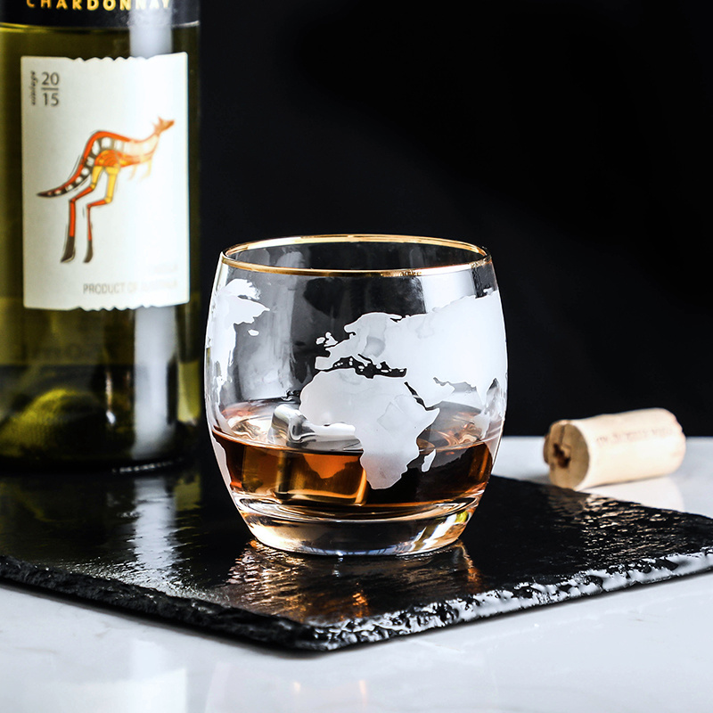 Wine Beer World - World Map Whisky Wine Glass Vaso