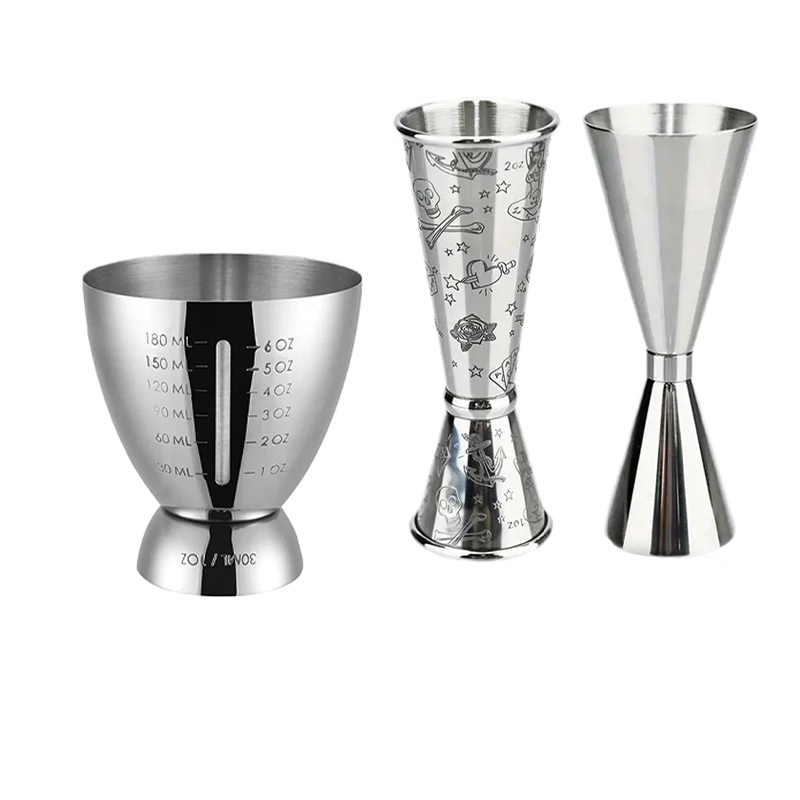 Spirit Measure Jigger - 30/60ml Cocktail Bar Stainless Steel Jigger