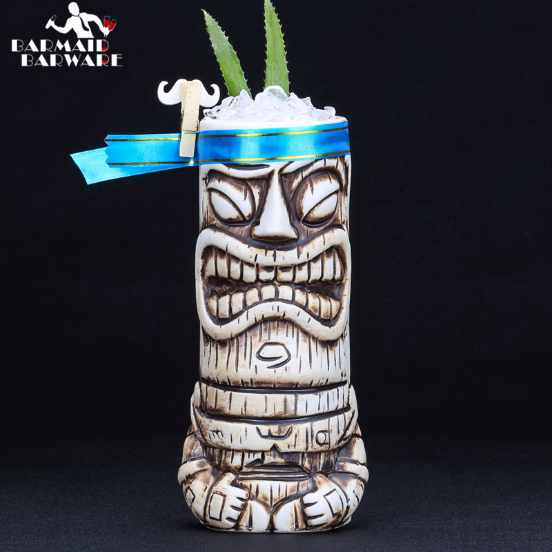 Wine Beer Coffee - 600ml Ceramic Tiki Mug Creative Porcelain