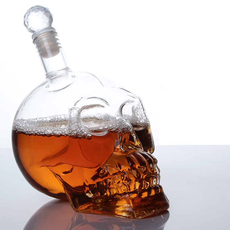 Wine Beer And Spirit - Creative Skull Head Decanter Crystal Bottle