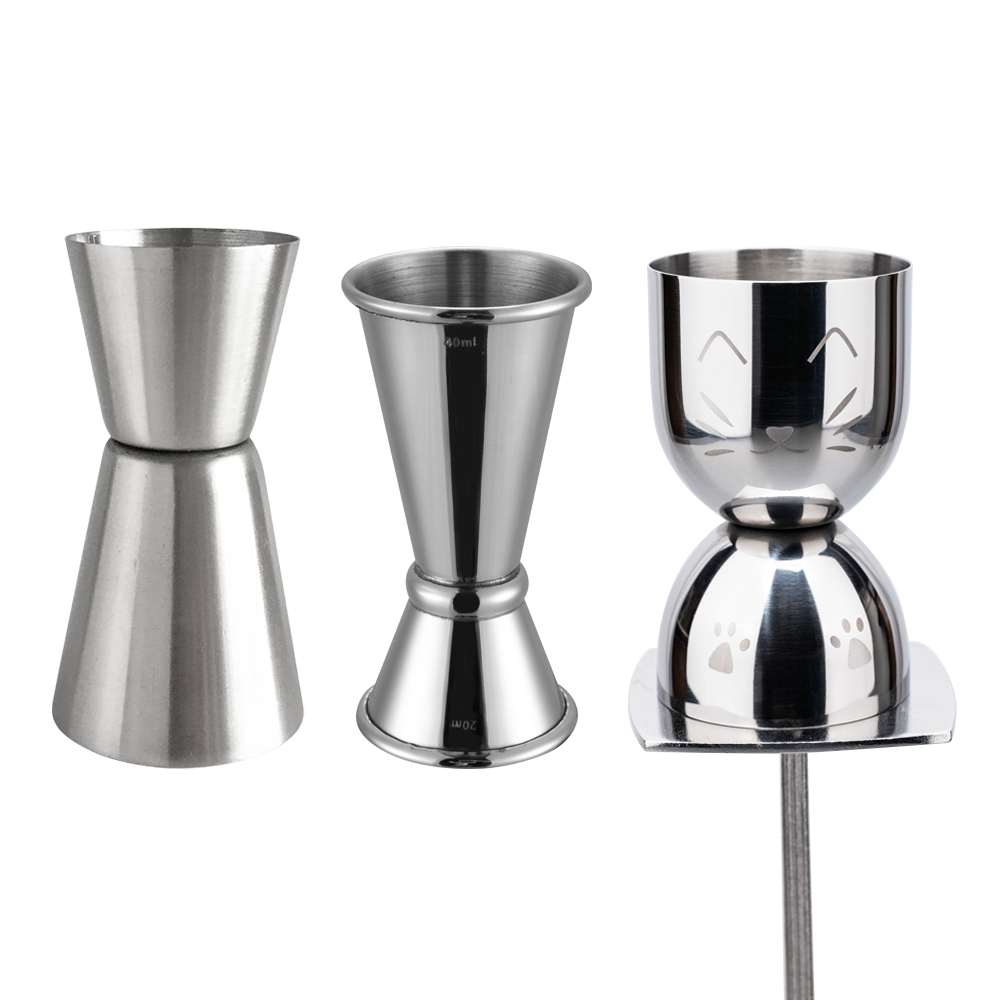 Spirit Measure Jigger - 20/40ml Cocktail Bar Stainless Steel Jigger