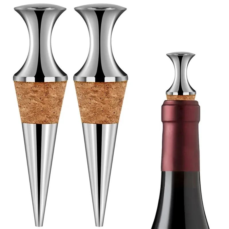 Bottle Stopper Set - Portable 2pcs/set Bottle Stoppers Metal Wine