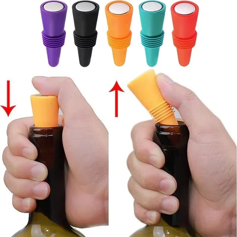 Bottle Stopper Set - 1PC Silicone Wine and Beverage Bottle