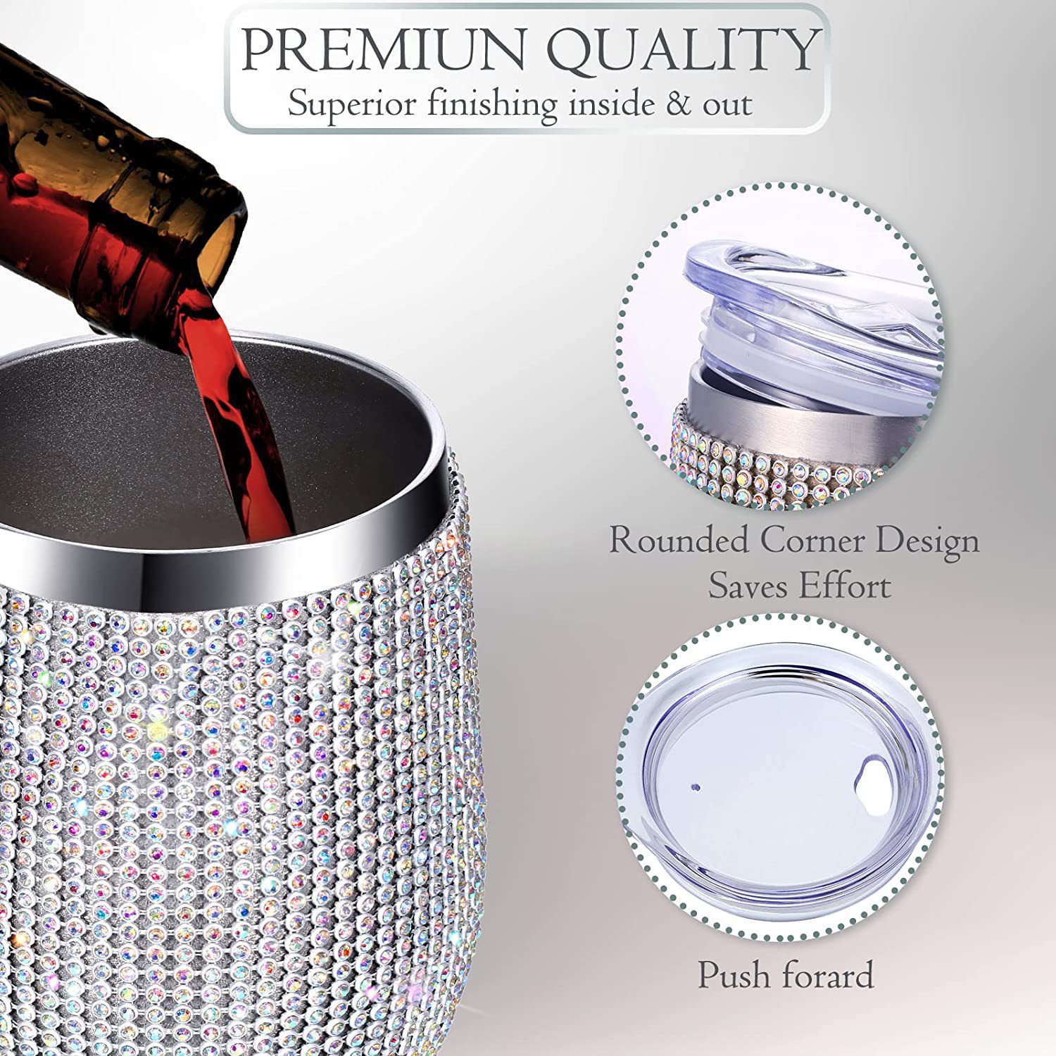 Bling Double-layer Stainless S - Wine Beer Coffee ulasan dan harga