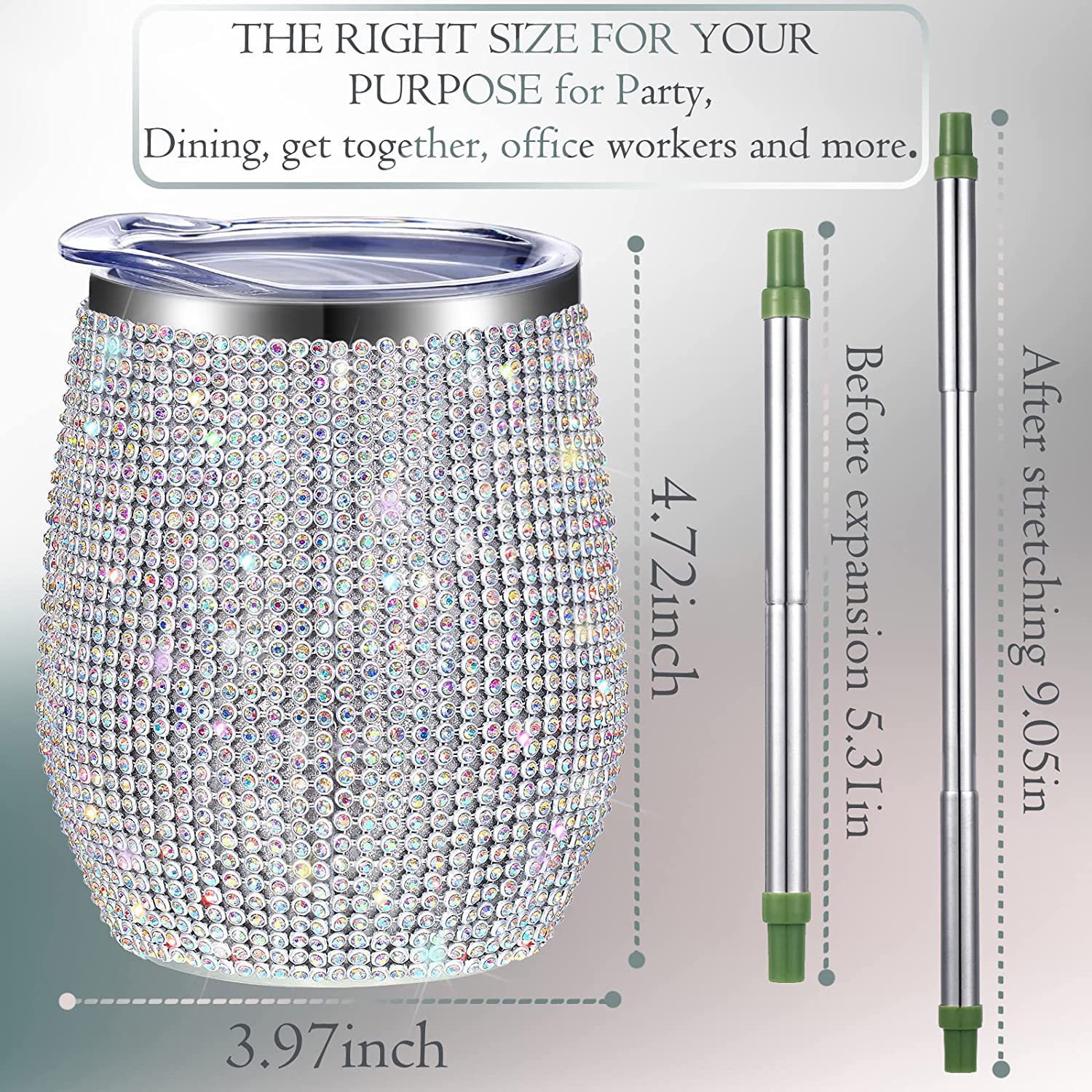 Bling Double-layer Stainless S - Wine Beer Coffee ulasan dan harga