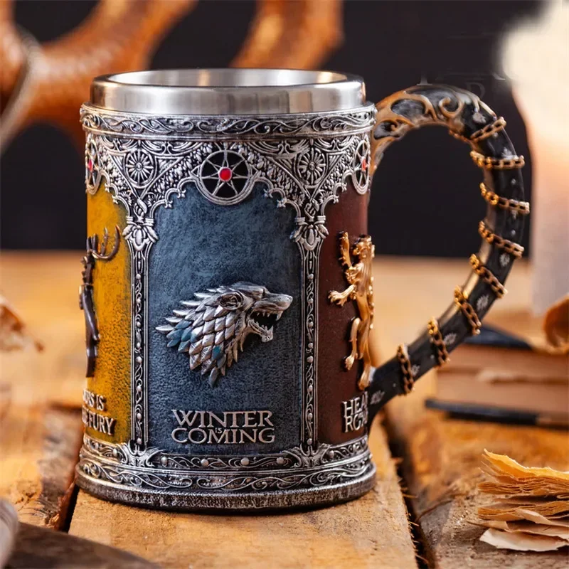 3D Beer Mugs Coffee Cups Gothi - Wine Beer Coffee ulasan dan harga