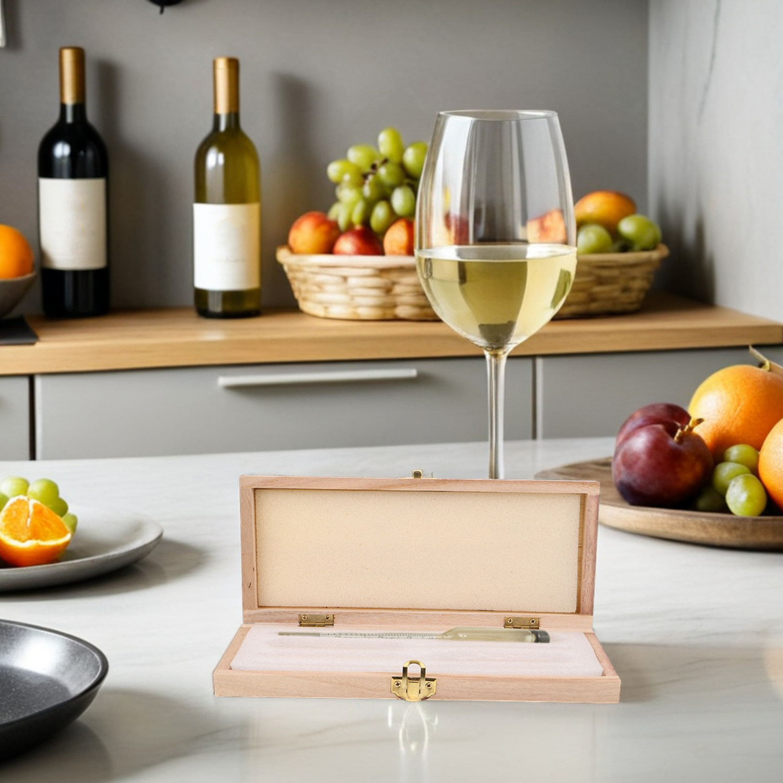 Wooden Hydrometer Storage Box  - Wine Beer And Spirit ulasan dan harga