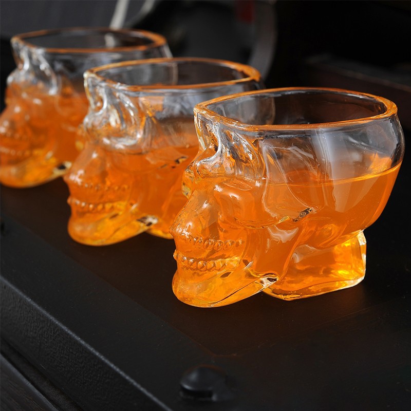 Creative Glass Skull Beer Mug  - Wine To Beer To Liquor ulasan dan harga