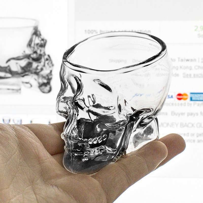 Creative Glass Skull Beer Mug  - Wine To Beer To Liquor ulasan dan harga