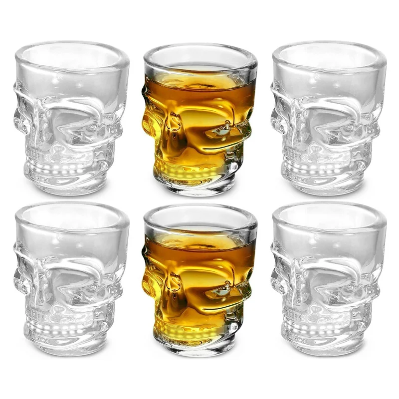 1/2Pcs Skull Head Shot Glass C - Wine To Beer To Liquor ulasan dan harga