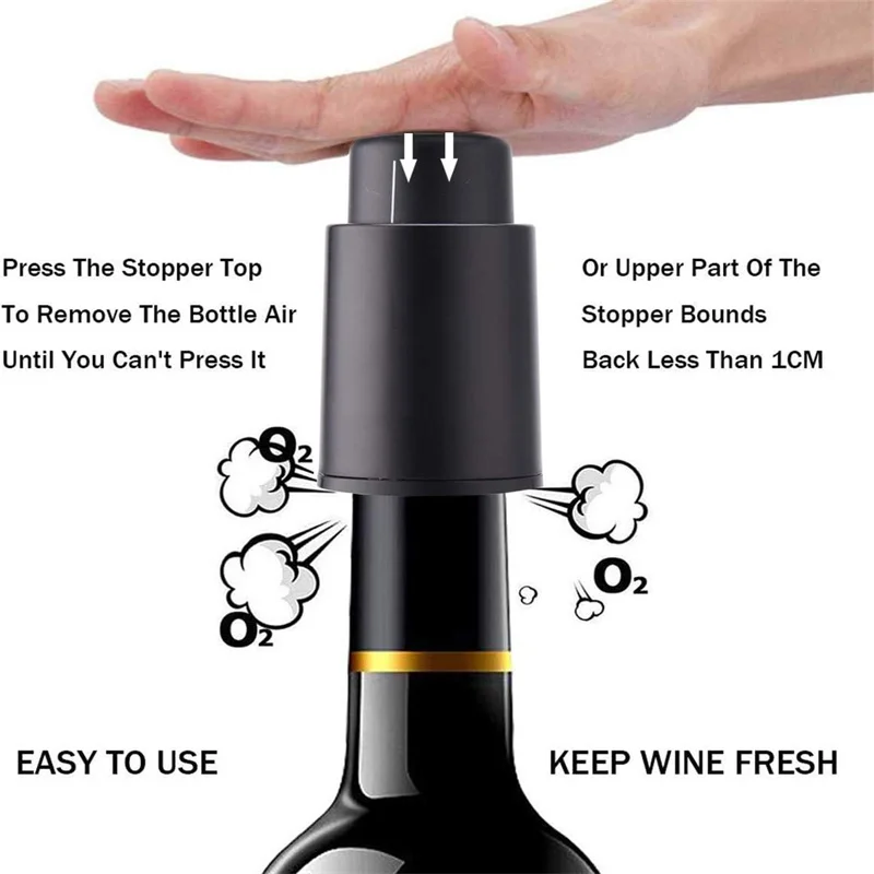 Vacuum Wine Preserver with Tim - Wine Stopper Vacuum ulasan dan harga