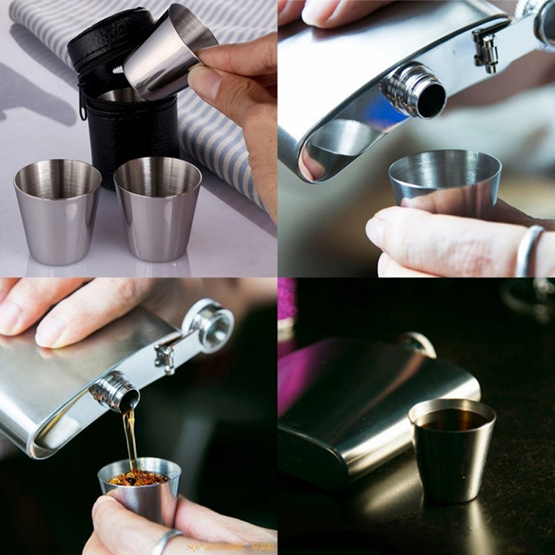 4/6Pcs Stainless Steel Cups Mi - Wine Beer Coffee ulasan dan harga