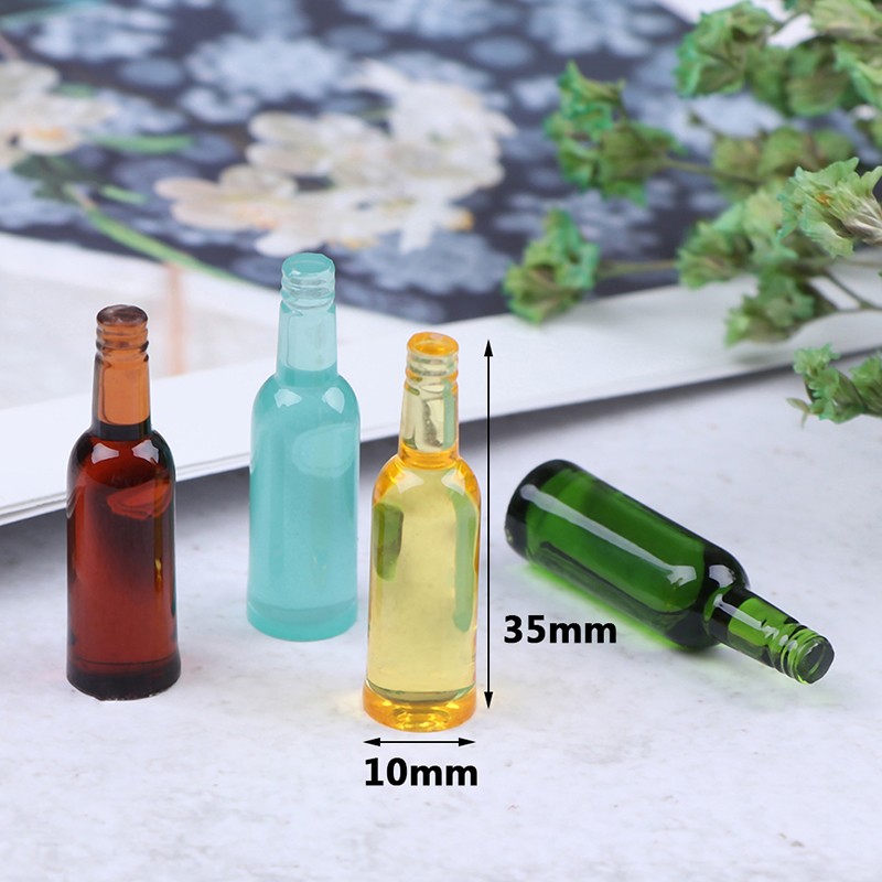 6pcs 1:12 Dollhouse Miniature  - Wine In Beer Bottle ulasan dan harga