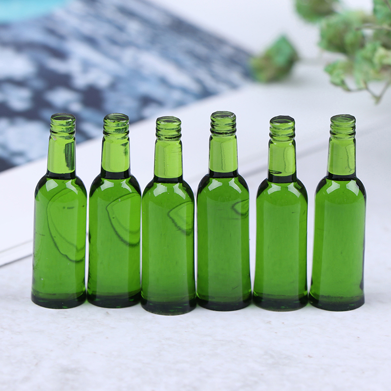6pcs 1:12 Dollhouse Miniature  - Wine In Beer Bottle ulasan dan harga