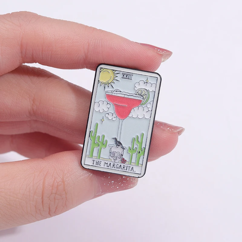 Custom Tarot Enamel Pins Beer  - Wine Beer Pizza ulasan dan harga