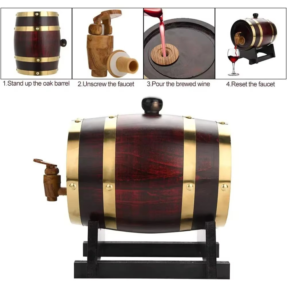 Whiskey Barrel Dispenser Oak A - Wine Beer And Spirit ulasan dan harga