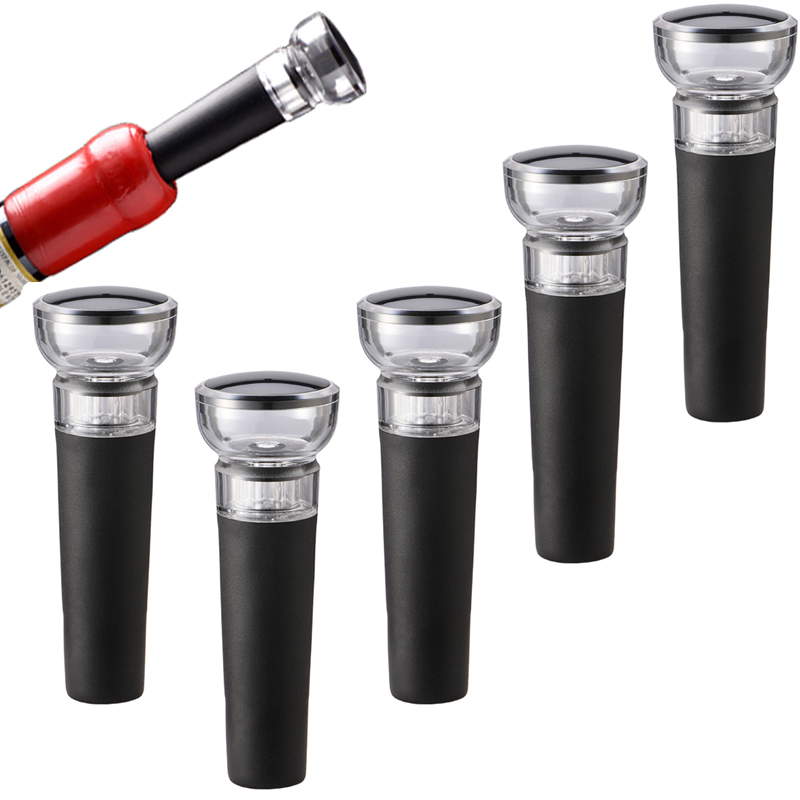 5PC Black Vacuum Pump Reusable - Wine Stopper Vacuum ulasan dan harga