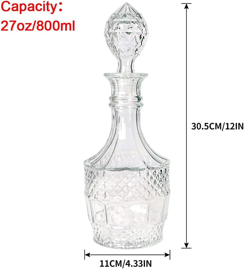 Liquor Decanter, Glass Decante - Bottle Stopper Set ulasan dan harga