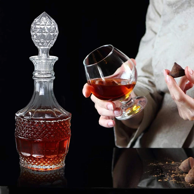 Liquor Decanter, Glass Decante - Bottle Stopper Set ulasan dan harga