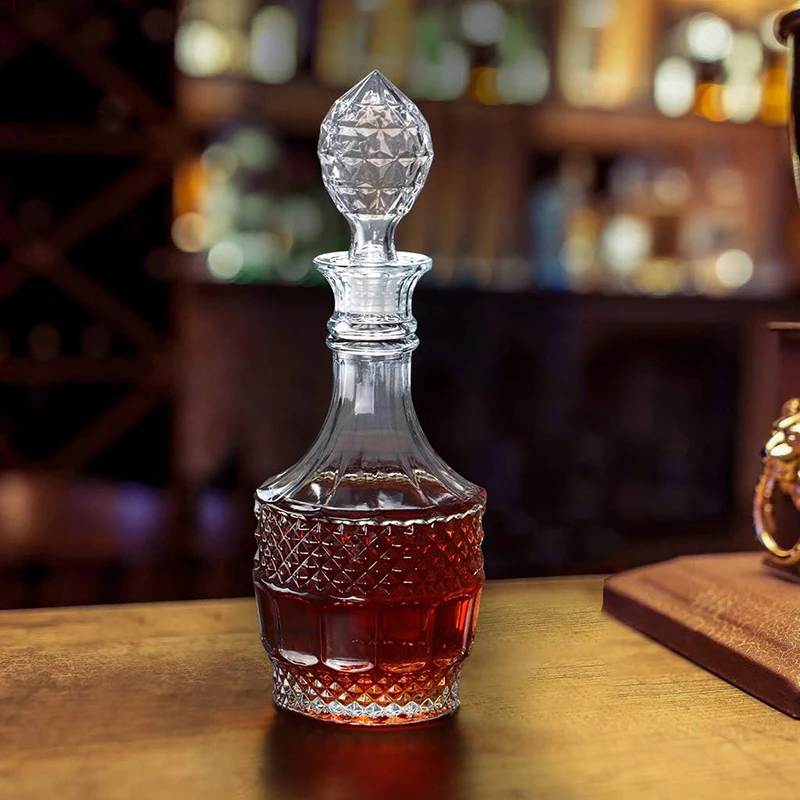 Liquor Decanter, Glass Decante - Bottle Stopper Set ulasan dan harga