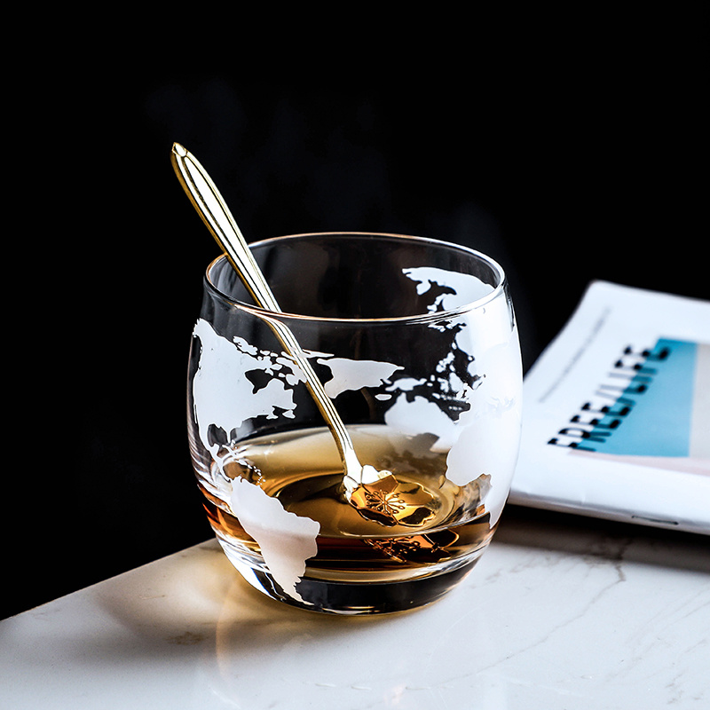 World Map Whisky Wine Glass  V - Wine Beer World ulasan dan harga