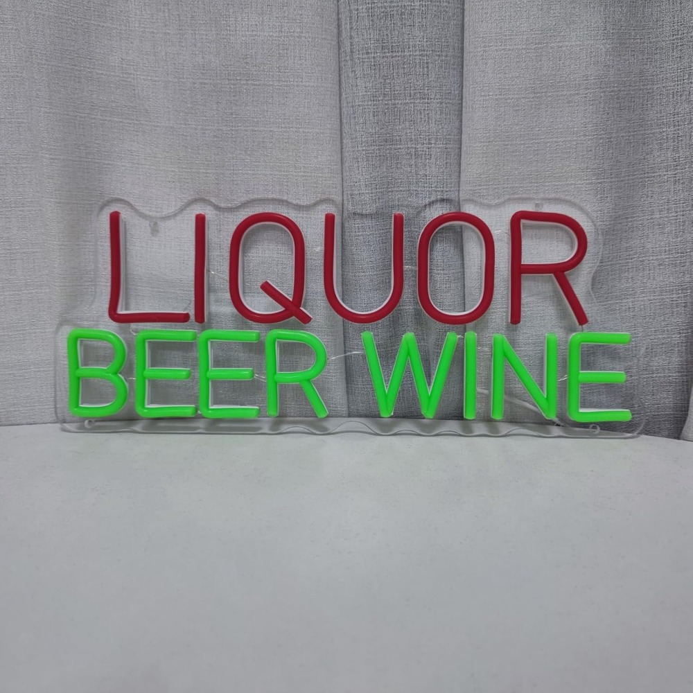 Liquor Beer Wine LED Neon Sign - Wine Beer Whiskey Year ulasan dan harga
