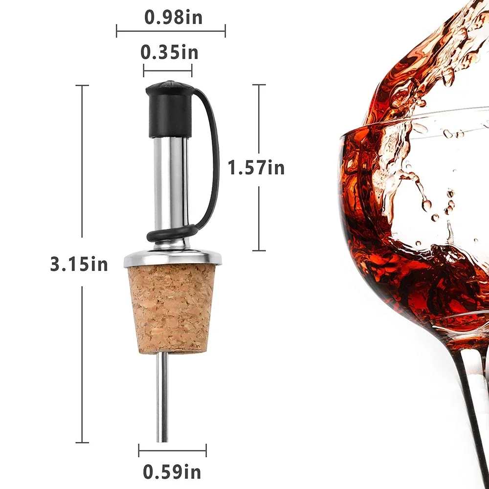 1PC Red Wine Cork Pourer Stain - Wine Beer And Spirit ulasan dan harga