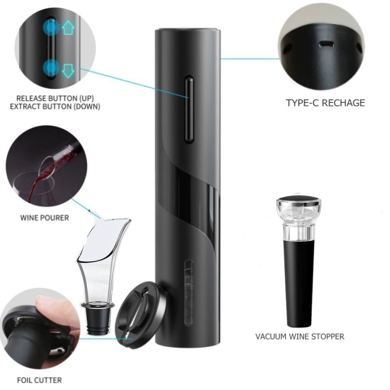 Rechargeable Multifunction Ele - Bottle Stopper Set ulasan dan harga