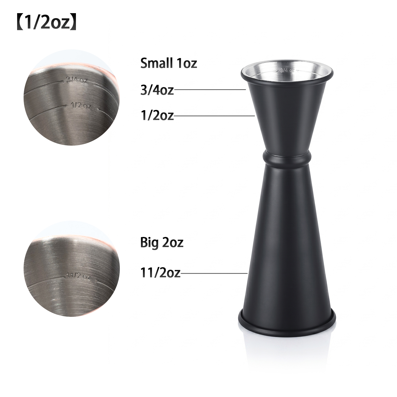 30/60ml Cocktail Bar Stainless - Spirit Measure Jigger ulasan dan harga