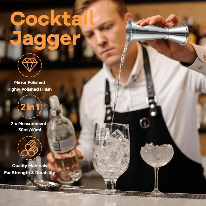 Stainless Steel 30/60ml Cockta - Spirit Measure Jigger ulasan dan harga