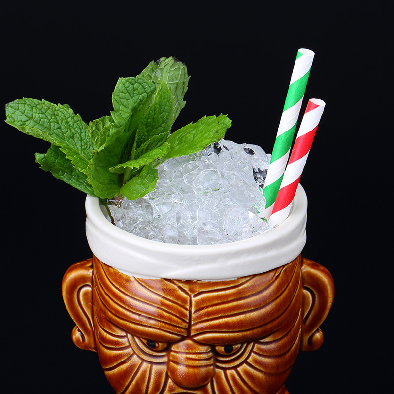 520ml Ceramic Tiki Mug Creativ - Wine Beer Coffee ulasan dan harga