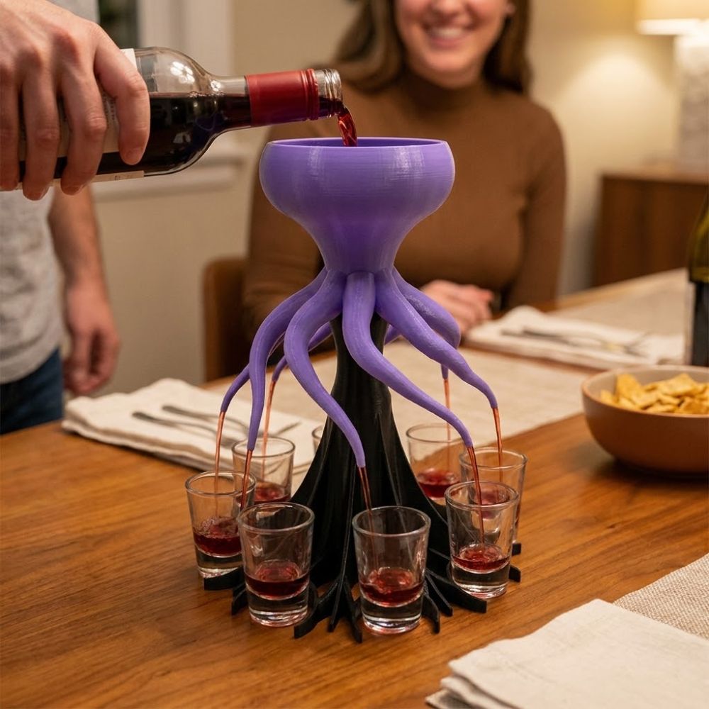 8 Holes 3D Printing Wine Distr - Wine To Beer To Liquor ulasan dan harga