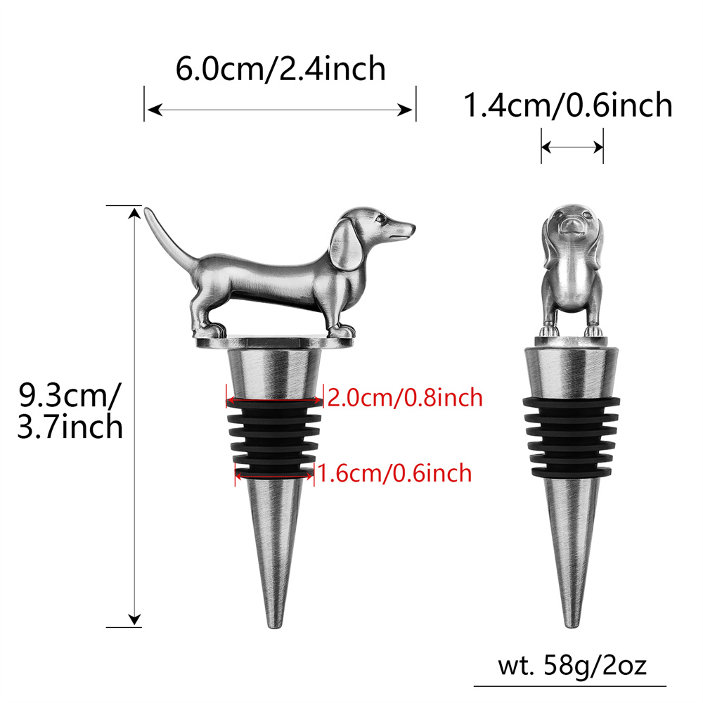 Wine Bottle Stopper Dachshund  - Wine Stopper Vacuum ulasan dan harga