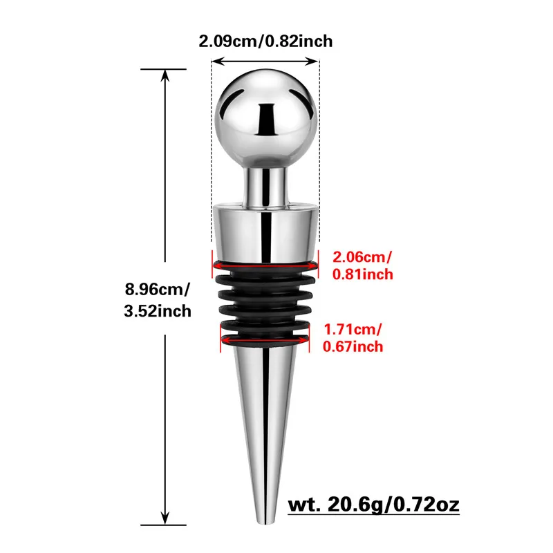 2pcs/set Silver Bottle Stopper - Bottle Stopper Set ulasan dan harga