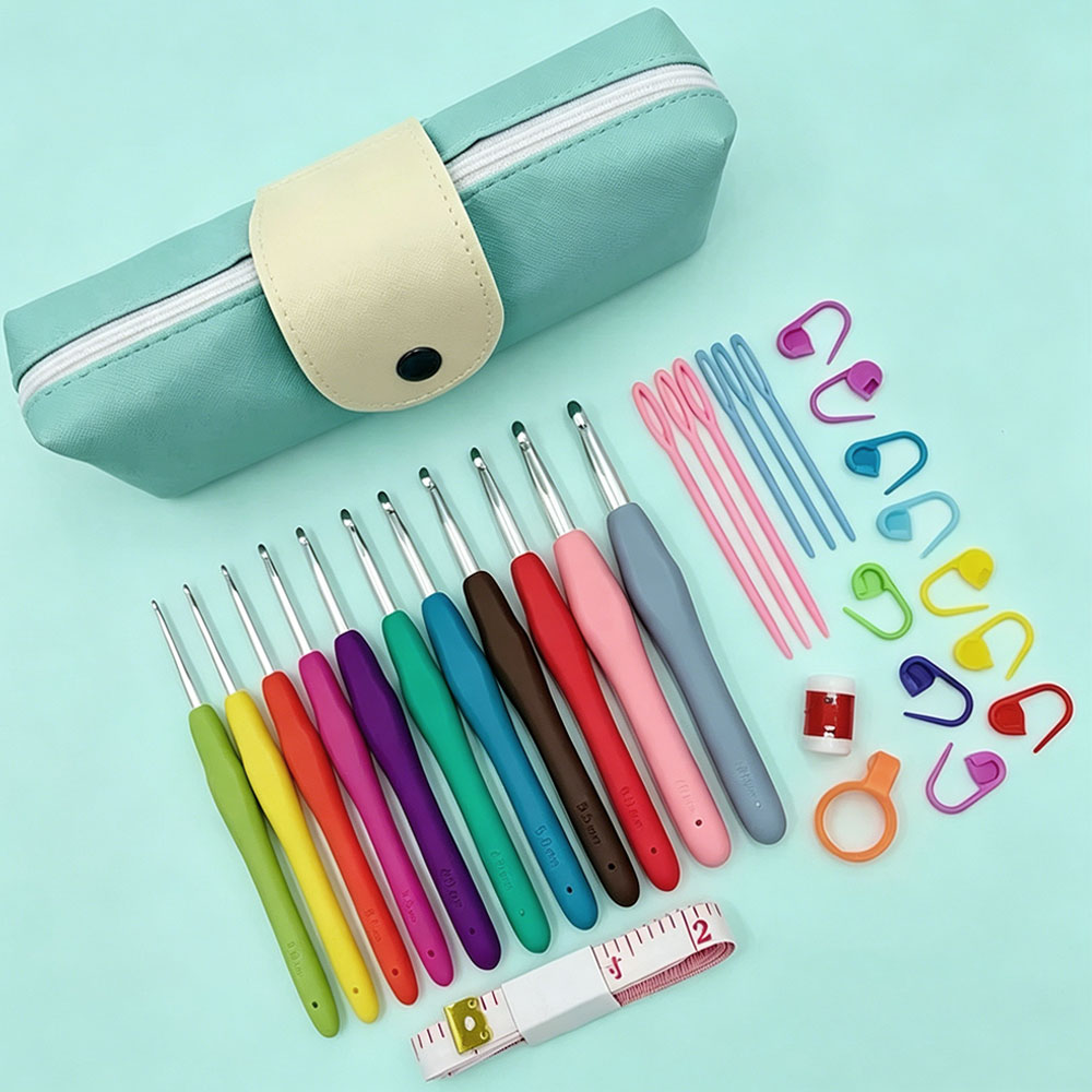 37pcs Crochet Hooks Kits with  - Cocktail Shaker Set ulasan dan harga